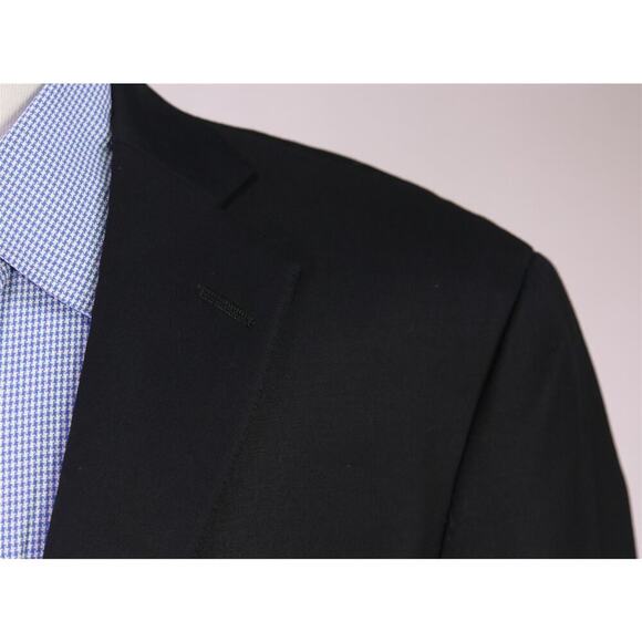 Hart Schaffner Marx Current Solid Black 2-Btn Wool Blazer Jacket 42R - Picture 4 of 9